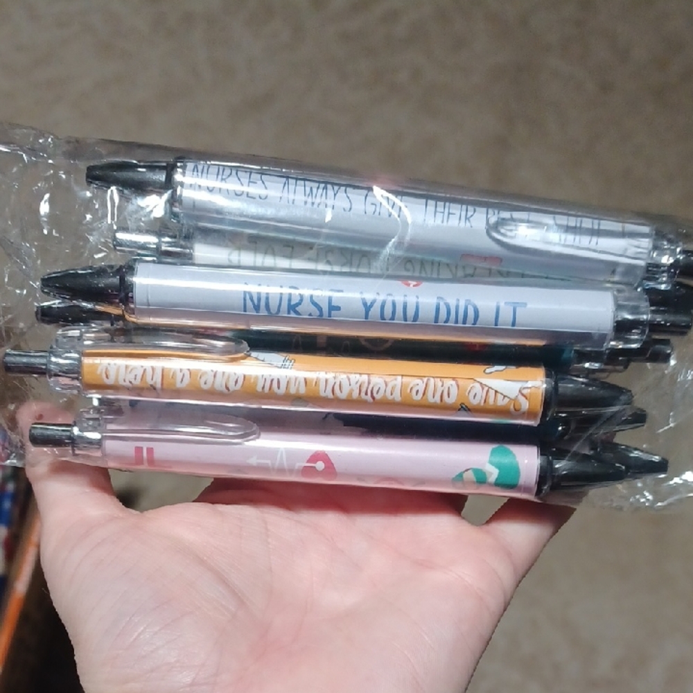 Colorful Nurse-Themed Pens Set
